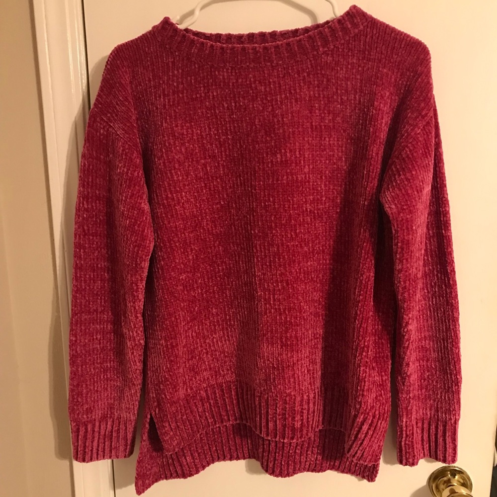 Jones New York Fuchsia Chenille Sweater